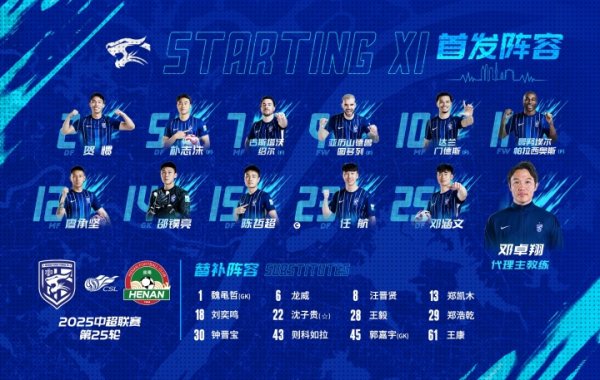 武汉三镇队首发及替补球员名单出炉，让咱们一说念准备斗争！💪