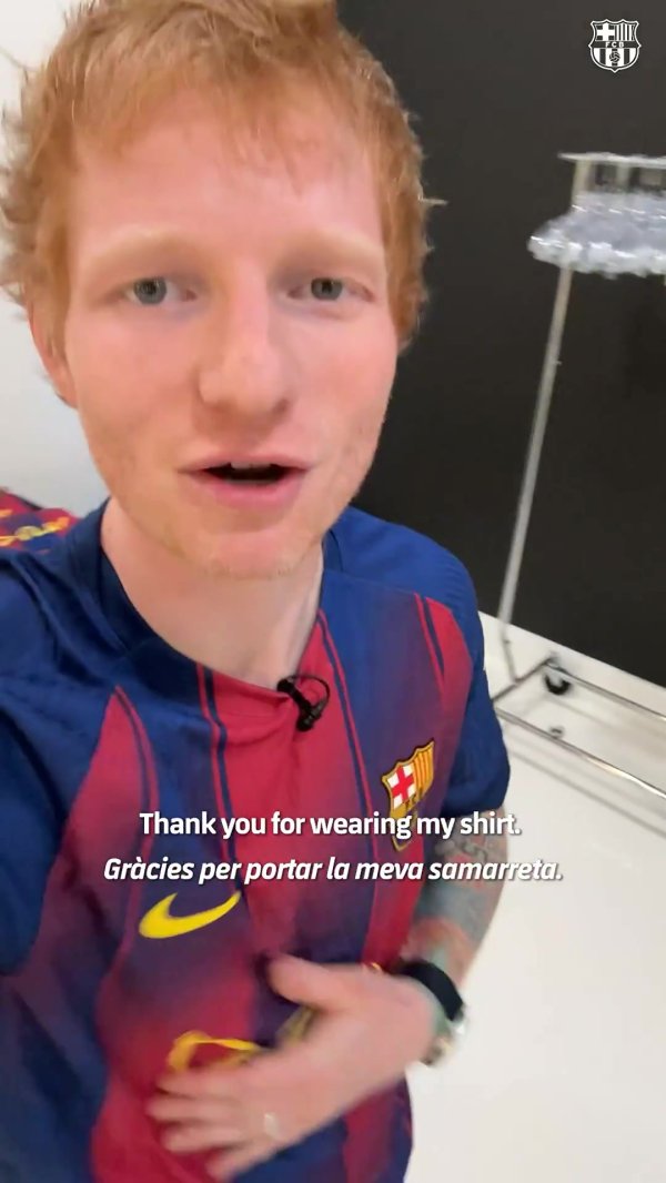 巴萨晒艾德-希兰视频：感谢你们穿我的球衣，祝你们拿下国度德比