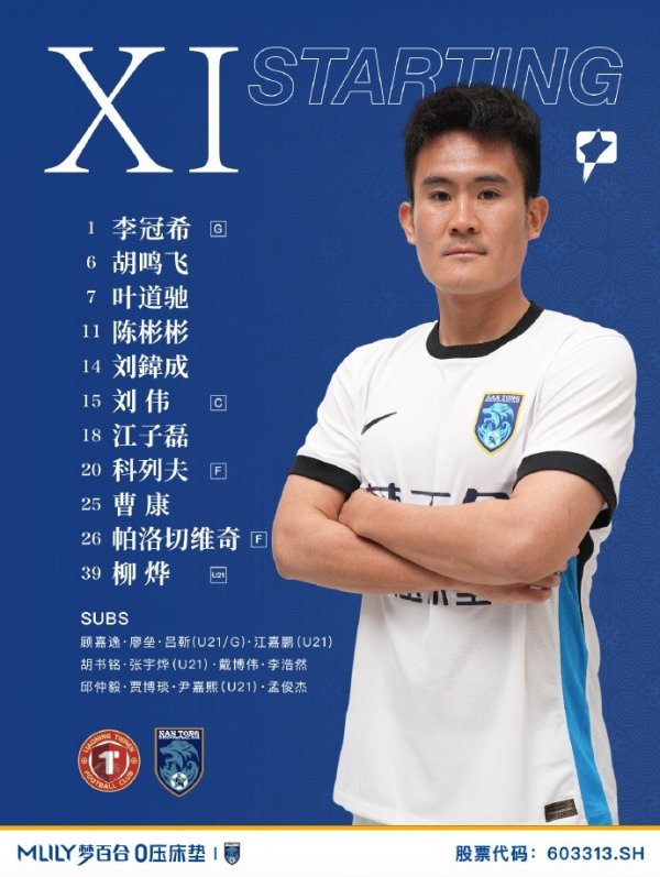 辽宁铁东说念主vs南通支云   南通支云首发出炉🔥