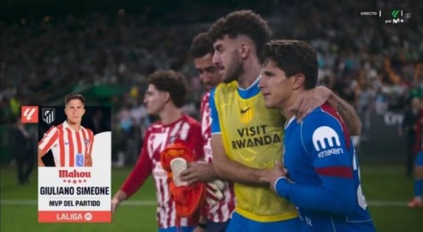 凌空抽射破门！小西蒙尼当选马竞vs贝蒂斯全场最好球员