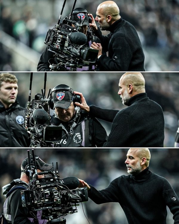 发生了什么？曼城输球后瓜帅疑似与影相师争论，扒开耳机向前谜语
